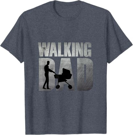 Funny Humorous Walking Dad Baby Fatherhood T-Shirt | Amazon (US)