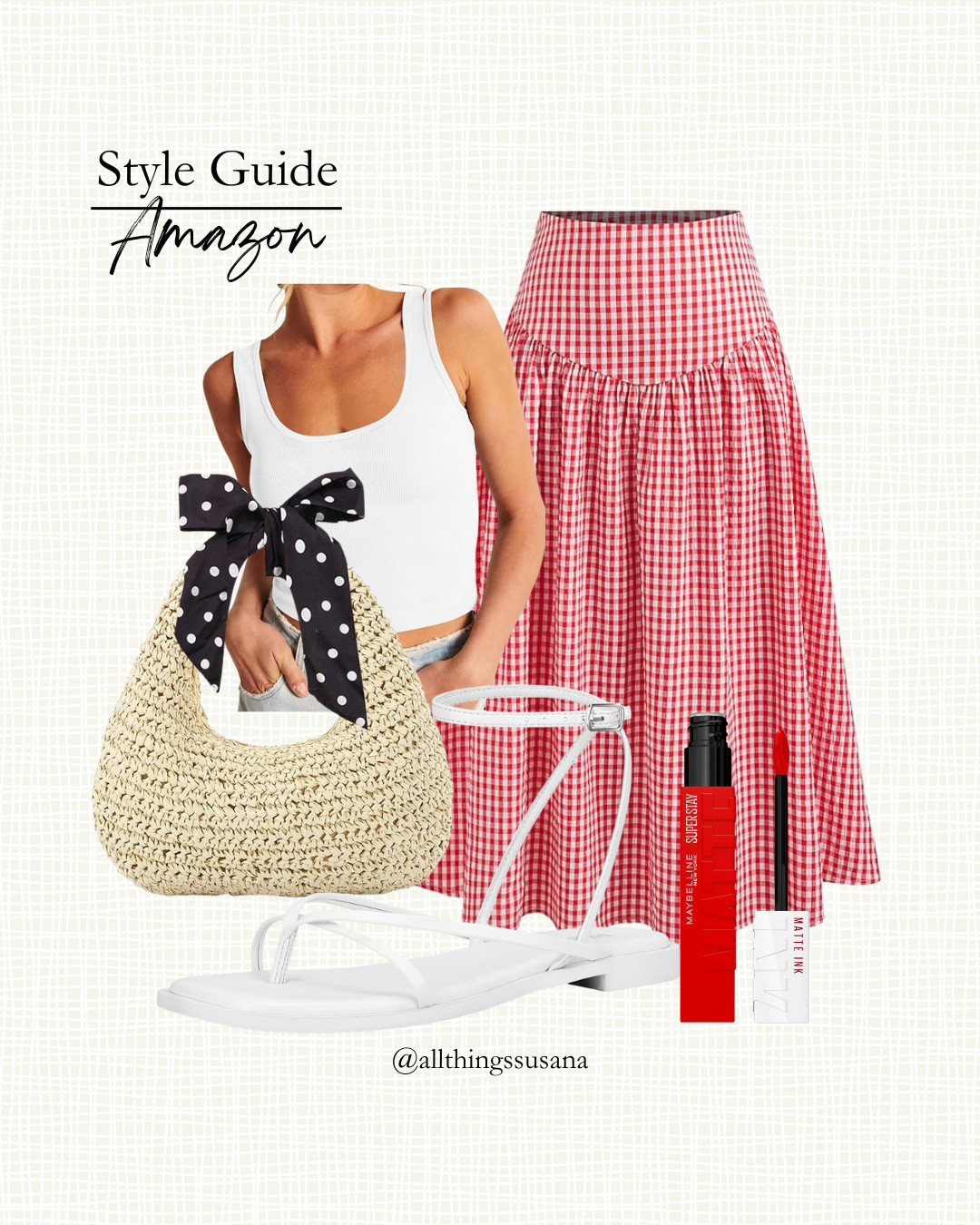 It's like a walking picnic in red. 

 #LTKSeasonal #LTKMidsize #LTKStyleTip