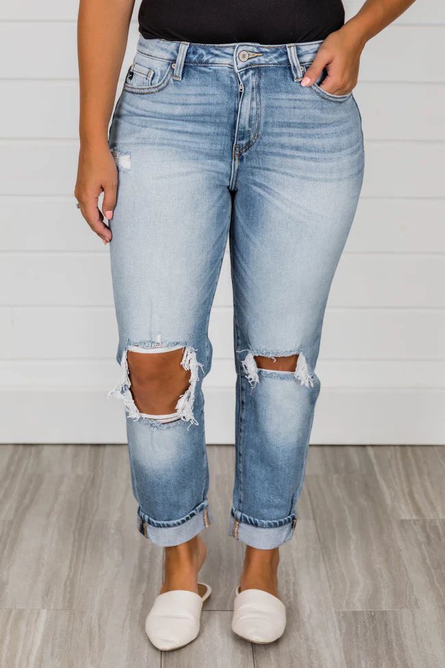 Lesley High Waisted Mom Jeans | The Pink Lily Boutique