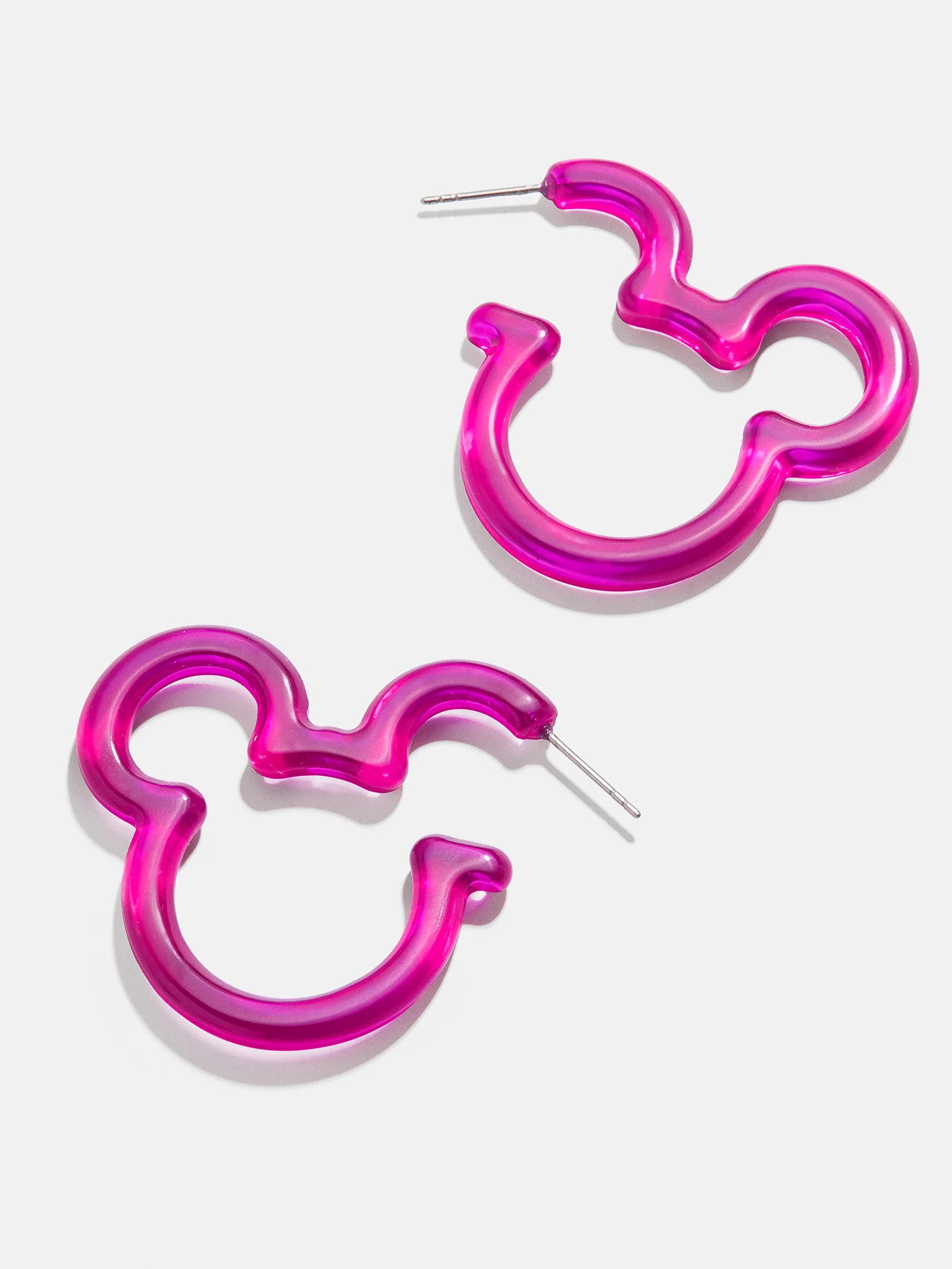 Mickey Mouse Disney Essential Hoop Earrings - Hot Pink | BaubleBar (US)
