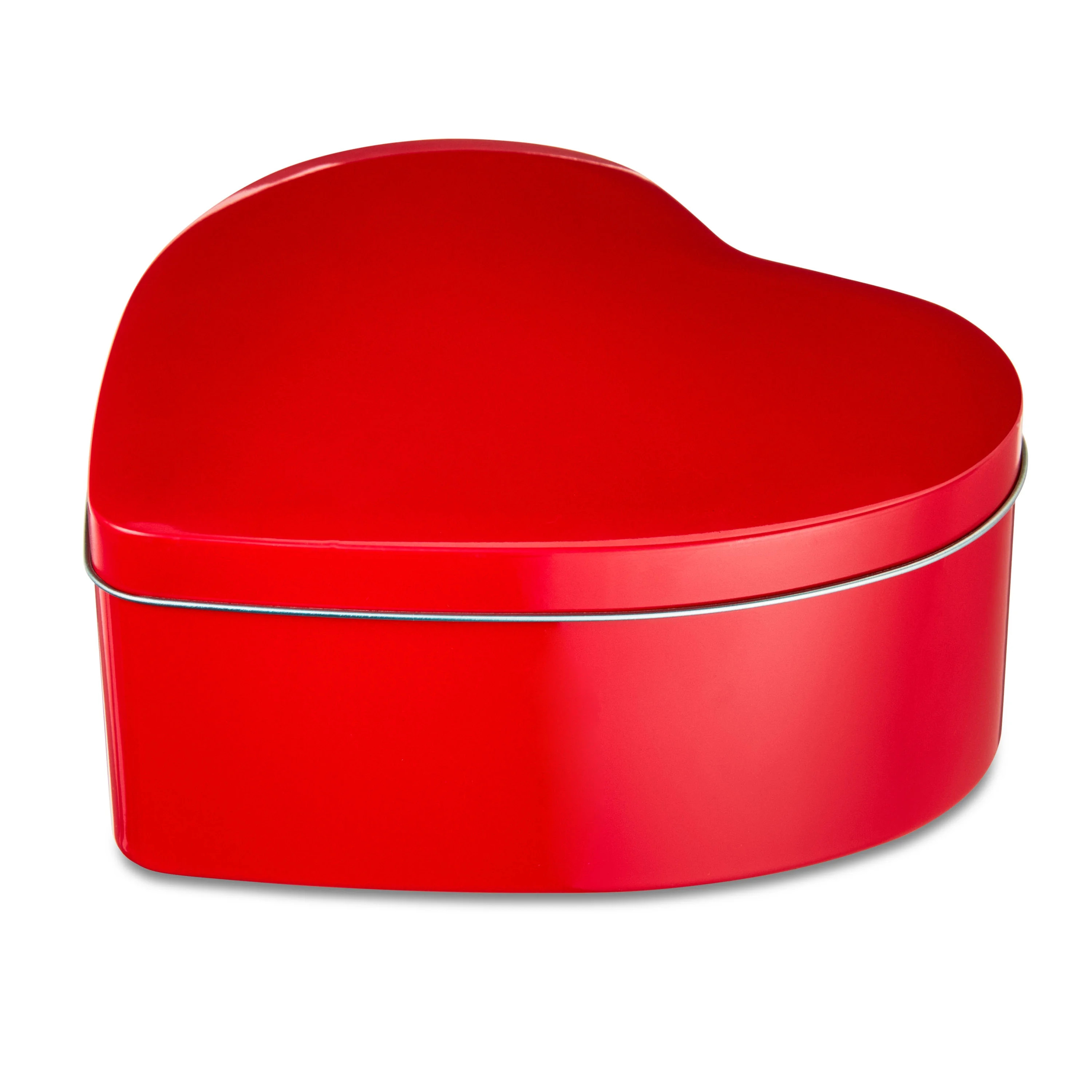 Valentine's Day Red Heart Tin Box, 7” x 6” x 3” , by Way To Celebrate | Walmart (US)