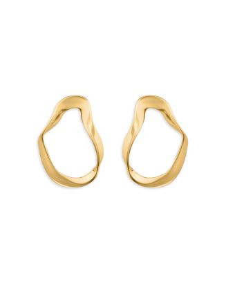 18K Gold-Plated Sterling Silver Wavy Openwork Stud Earrings - Exclusive | Bloomingdale's (US)
