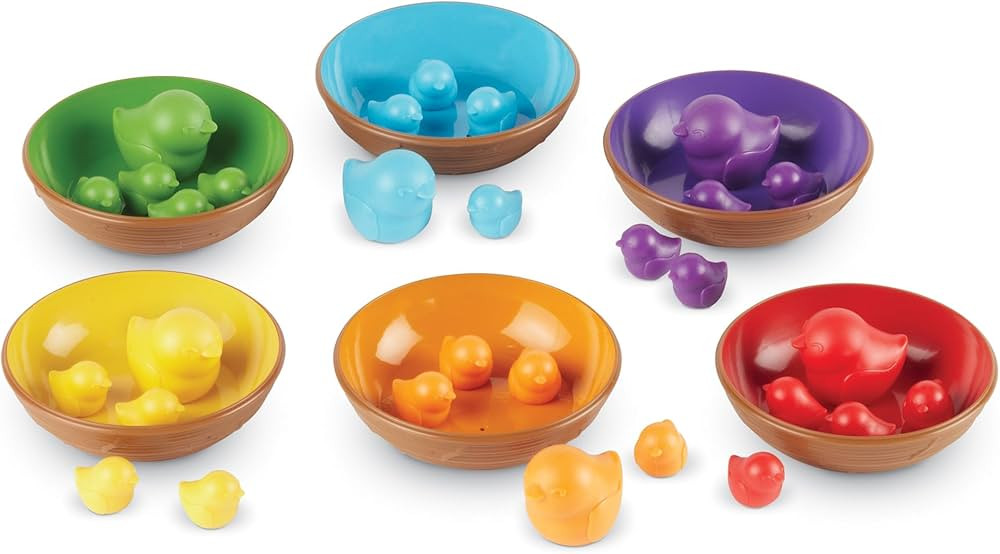 Learning Resources Birds in a Nest Sorting Set, Fine Motor Set, Color Sorting Set for Toddlers, 3... | Amazon (US)