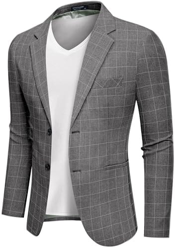 COOFANDY Men's Blazer Casual Slim Fit Sport Coats Two Button Lightweight Suit Jacket | Amazon (US)