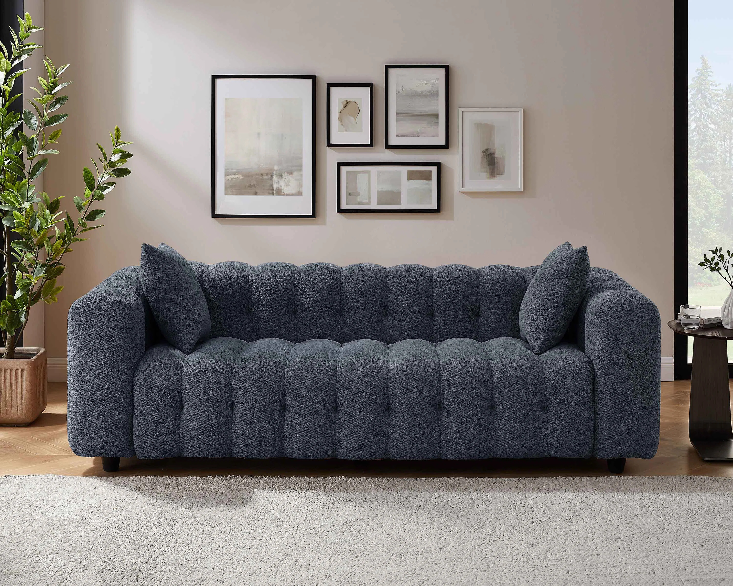 Lavance MINIMORE Modern 89.4'' Square Arms Chesterfield Sofa | Wayfair North America