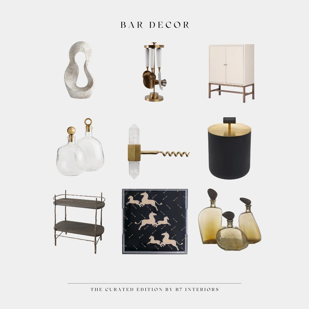 High end bar decor, bar cabinet, ice bucket, glass decanter, wine cork, bar decor, bar essentials 

#LTKSaleAlert #LTKHome #LTKStyleTip