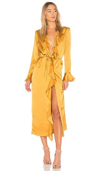 Tularosa Michelle Robe in Mustard | Revolve Clothing