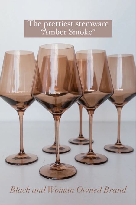 Estelle Colored Glass stemware has the most beautiful colors and is a Black owned brand 🤎 #BlackOwned

#LTKGiftGuide #LTKparties