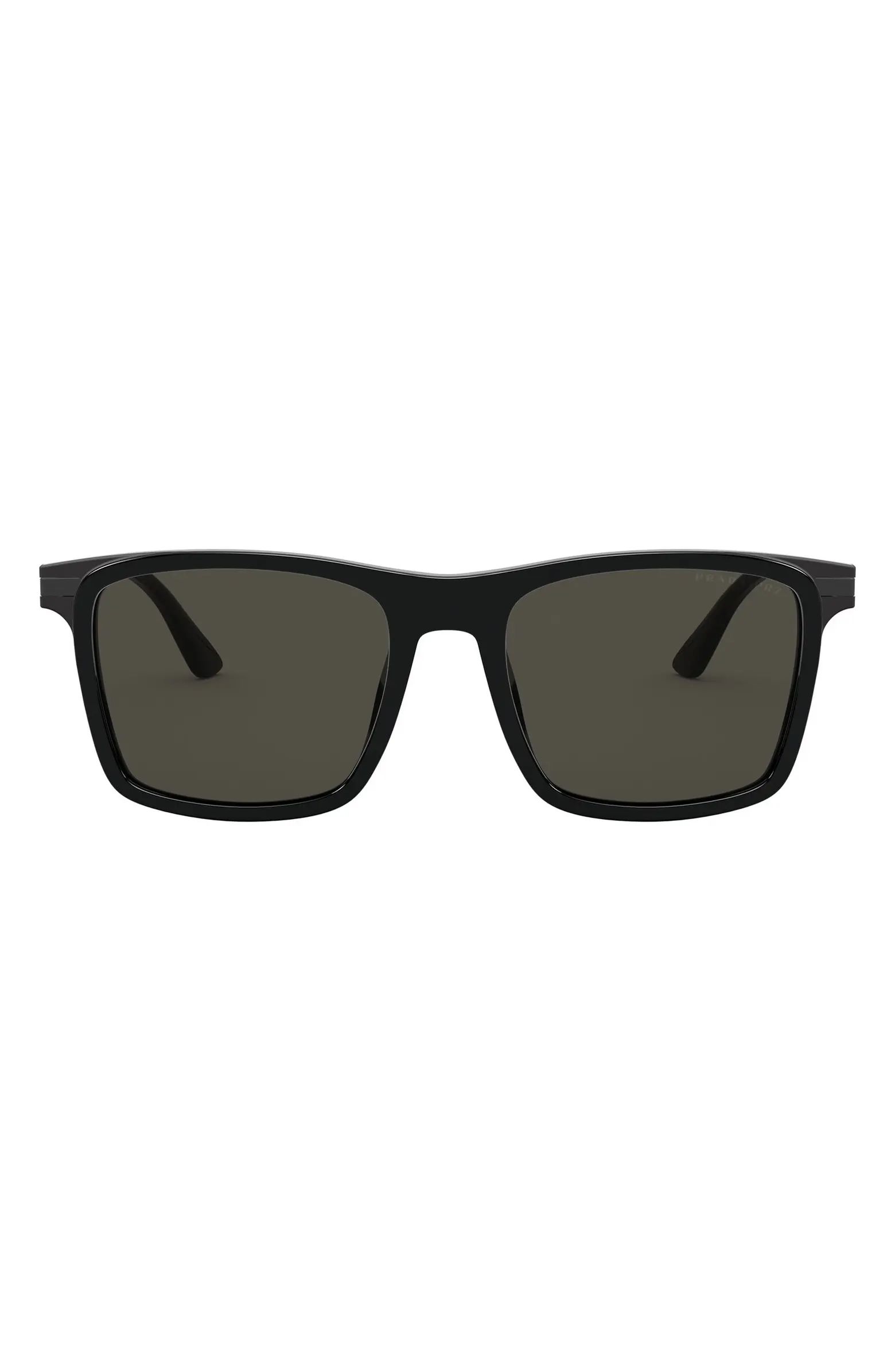 54mm Polarized Rectangular Sunglasses | Nordstrom