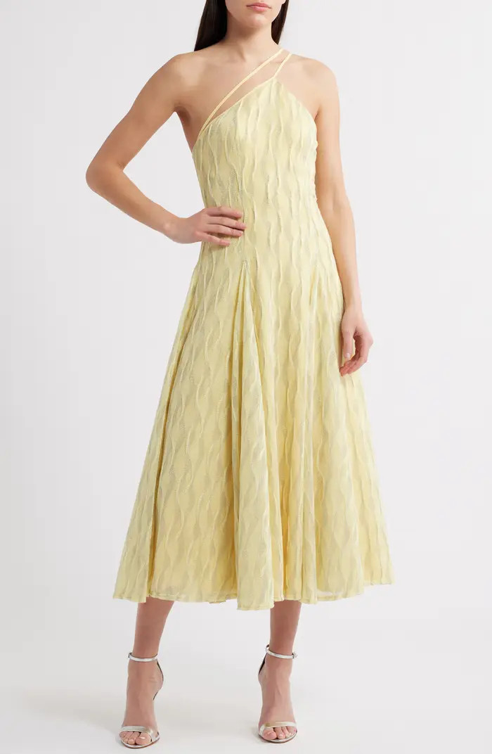 Black Halo Athena Metallic A-Line Dress | Nordstrom | Nordstrom