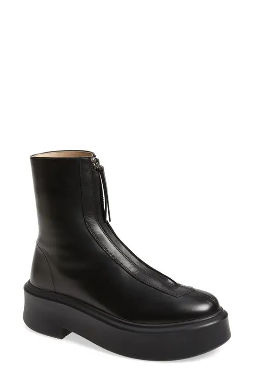 The Row Zip Platform Bootie in Black at Nordstrom, Size 40 | Nordstrom