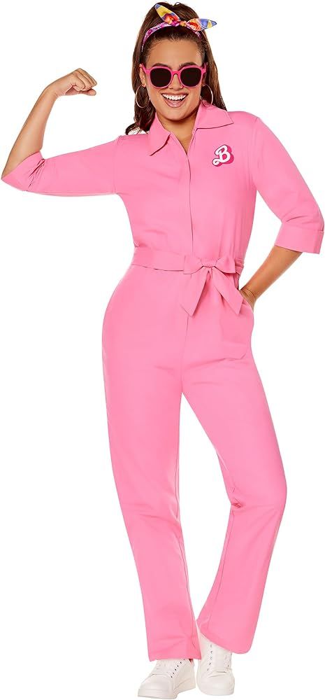 Spirit Halloween Barbie the Movie Adult Pink Power Jumpsuit | Officially Licensed | Barbie Outfit | Amazon (US)