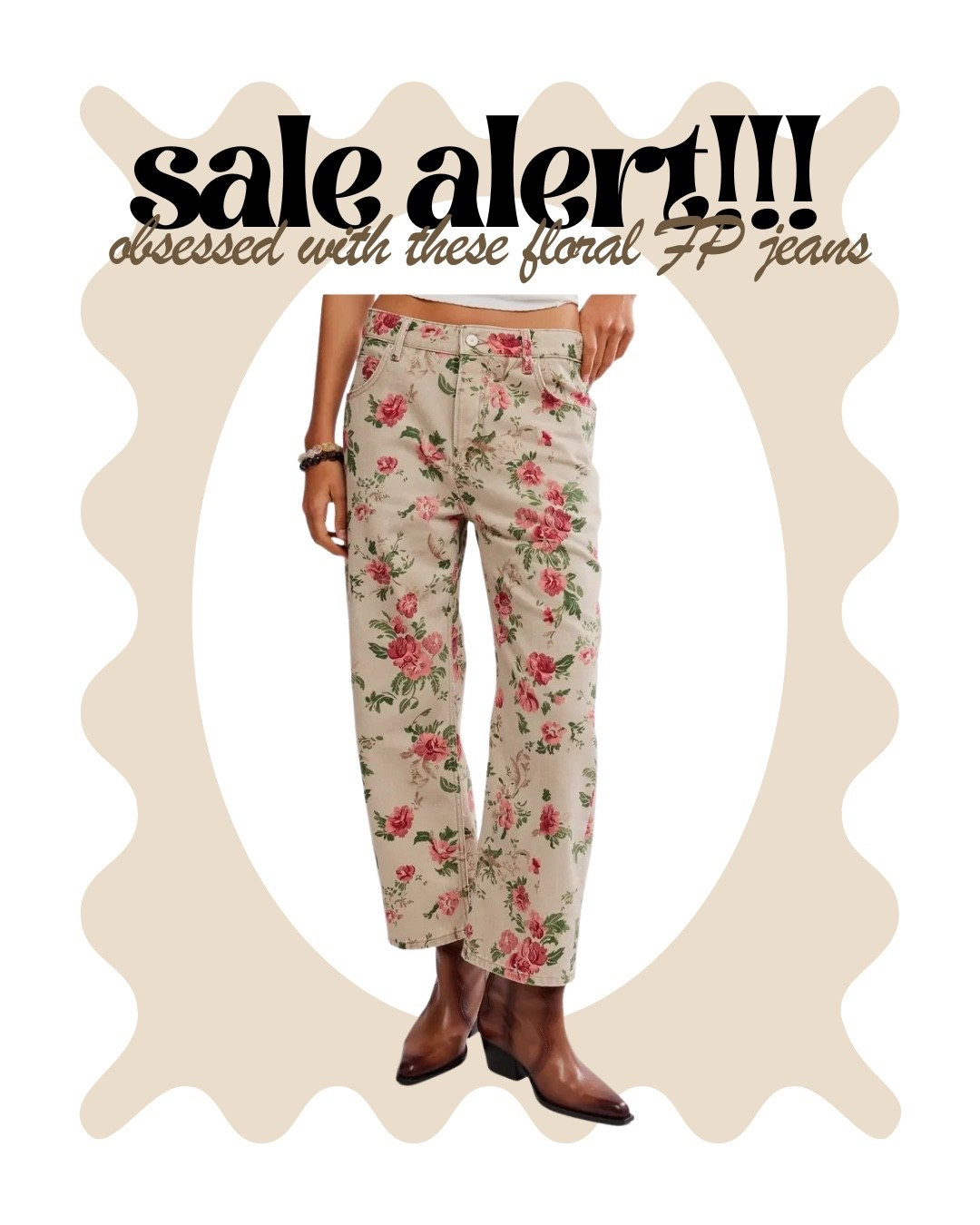 🍁 Black Friday Sale Alert! 🍁

You NEED these Free People floral jeans in your life, and now's the time to snag them! 🌸 I'm obsessed with the vintage-inspired floral print and the super flattering fit. They're perfect for adding a pop of spring to your fall/winter wardrobe, or stashing away for next season. Don't miss out on this amazing deal! Link in bio to shop now before they're gone! 🛍️

#BlackFriday #BlackFridaySale #FreePeople #FPJeans #FloralJeans #SaleAlert #FashionDeals #MustHave #ShopNow #LTKSale #LTKFashion #Jeans #FloralPrint #VintageStyle #FashionInspo #BlackFridayDeals #CyberWeek #DealsAndSteals #FashionFinds #OOTD #StyleSale #TrendyJeans #Fashionista

#LTKHoliday #LTKSaleAlert #LTKCyberWeek