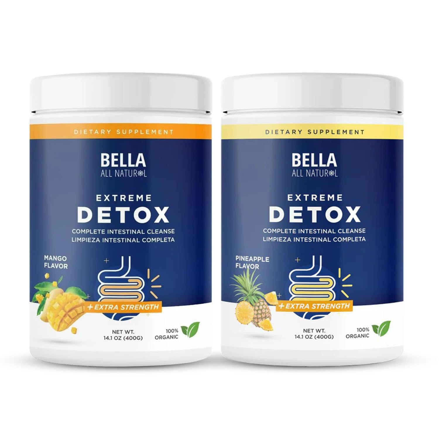 Bella All Natural Extreme Detox Powder Pineapple & Mango for Wellness & Hydration Support Smooth,... | Amazon (US)