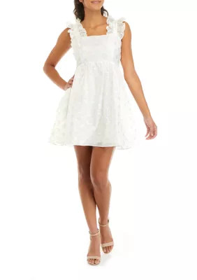 ENGLISH FACTORY Women's Sleeveless Ruffle Strap Babydoll Dress | Belk
