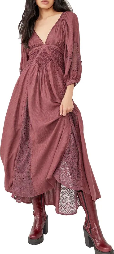 Free People Southwest Lace Long Sleeve Maxi Dress | Nordstrom | Nordstrom