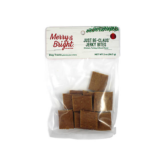 Merry & Bright ™ Just Be-Claus Jerky Bites Dog Treats - Chicken, Turkey, & Duck | PetSmart