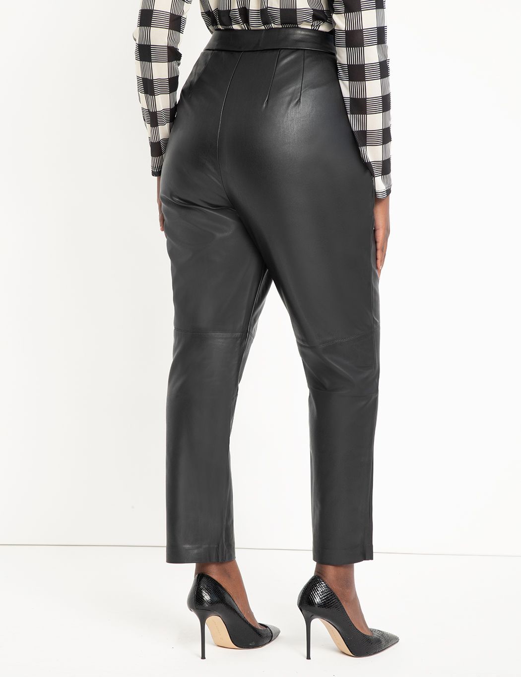 Classic Fit Slim Faux Leather Pant | Eloquii