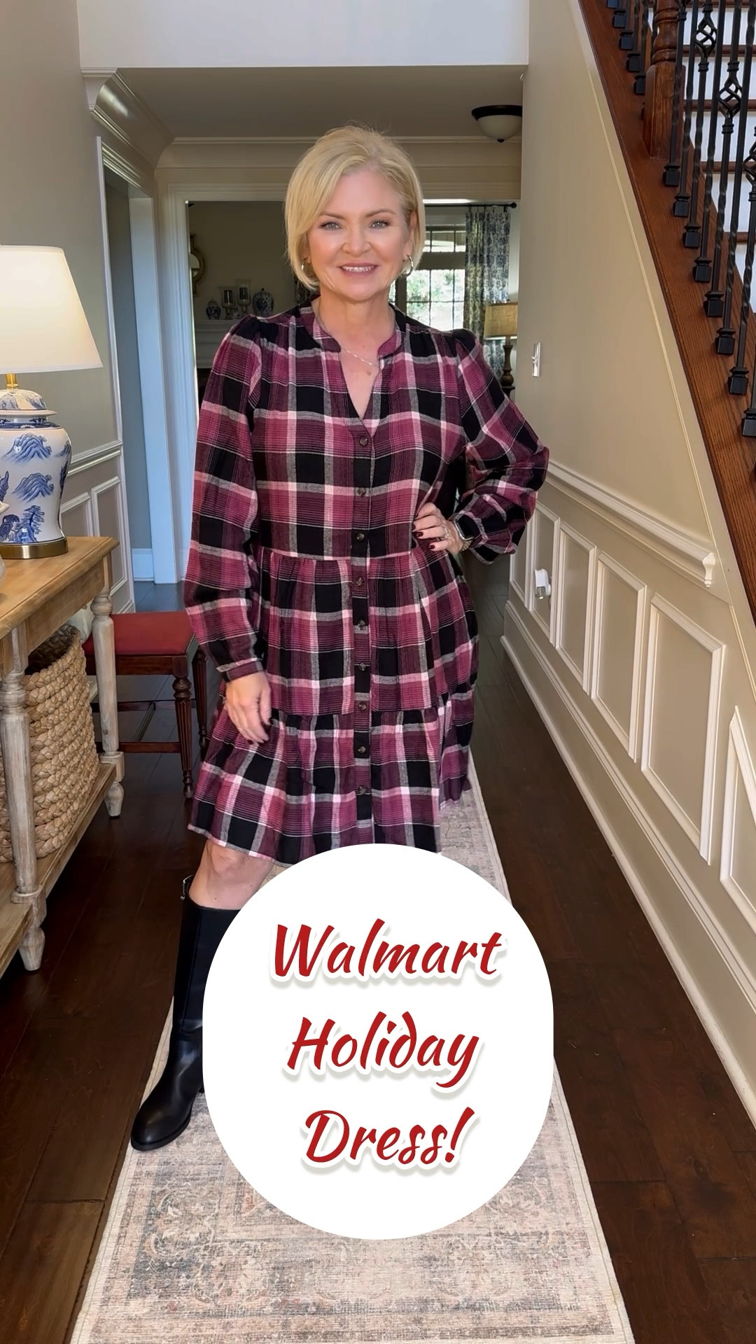Cute & comfy plaid flannel dress! Easy fit makes it perfect for enjoying holiday meals! 🦃 
I'm wearing it in the shade "Berry Quartz" in. Size Small.

Holiday dress
Thanksgiving outfit
Fall outfit
Boots
Petite



#LTKWatchNow #LTKHoliday #LTKFindsUnder50