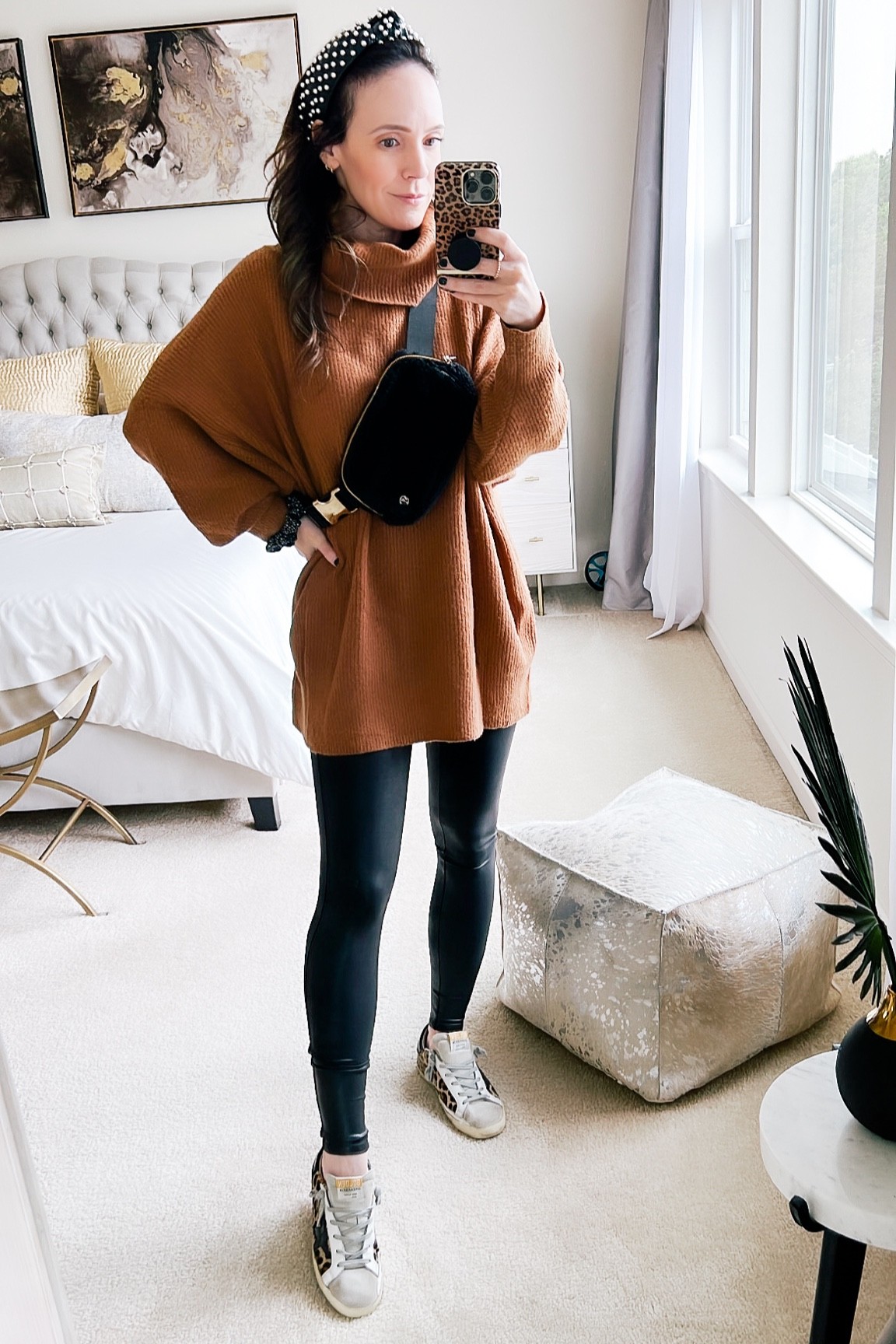 Amazon sweater, Lululemon belt bag, Spanx faux leather leggings 

#LTKSeasonal