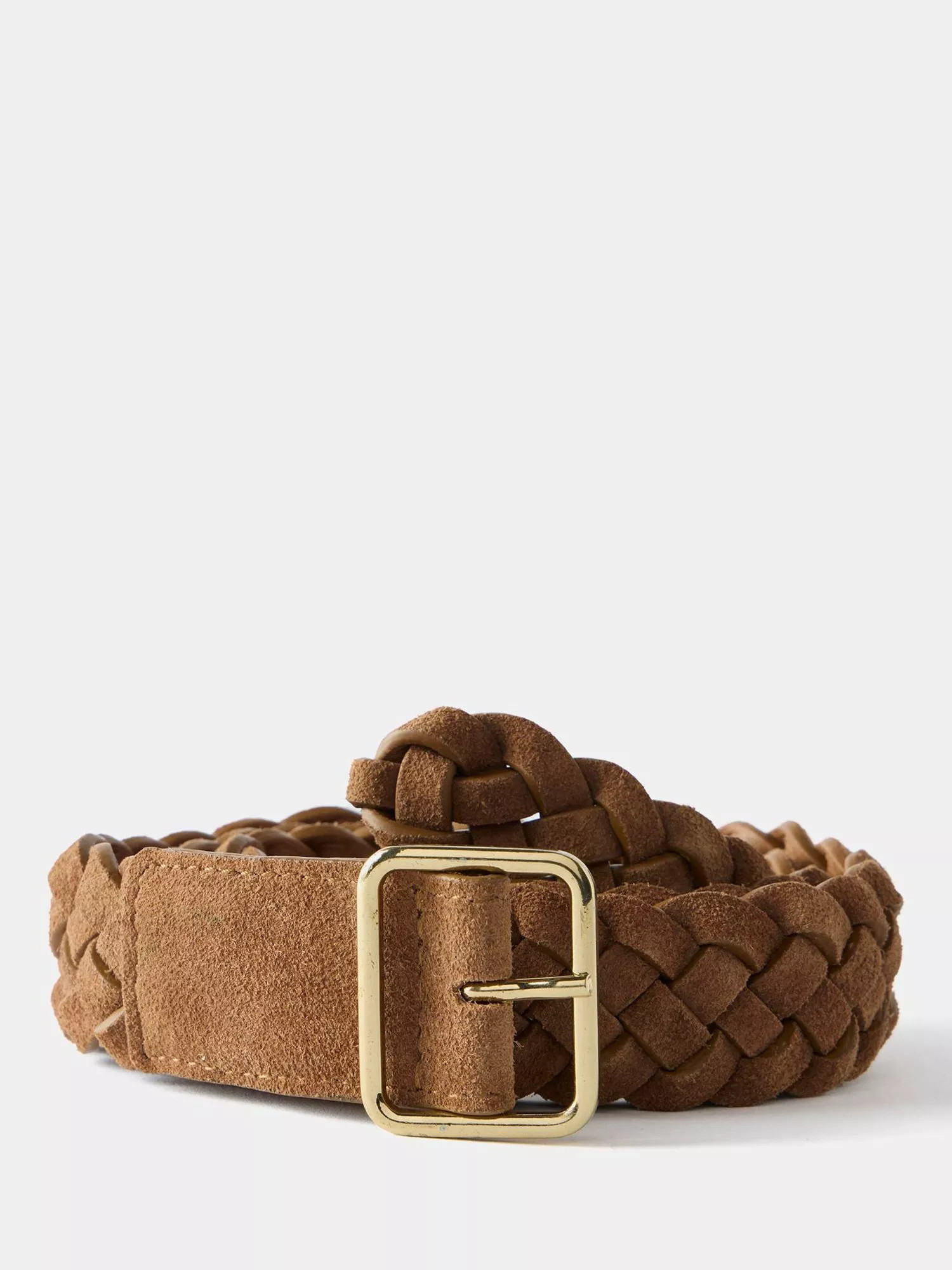 Mint Velvet Tan Suede Woven Belt | John Lewis (UK)