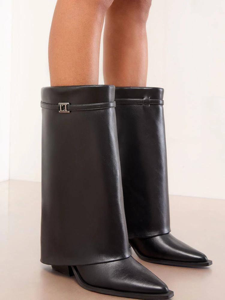 Lipsy Black Knee High Boots | Next US
