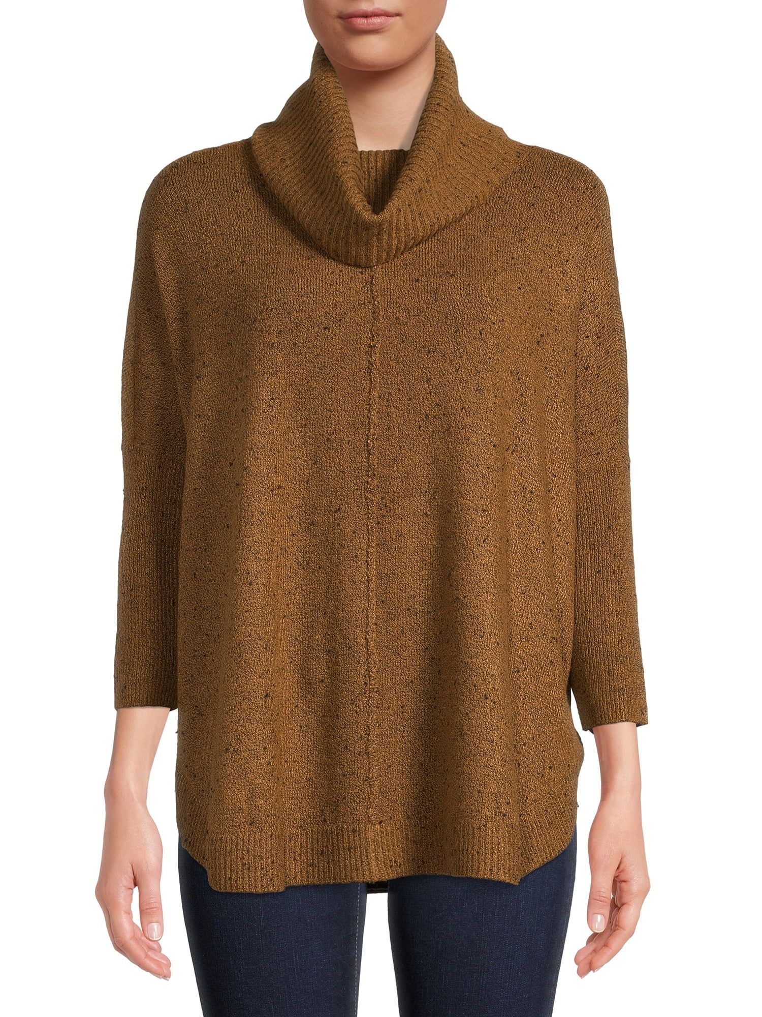 Time and Tru Women's Cowl Neck Sweater - Walmart.com | Walmart (US)