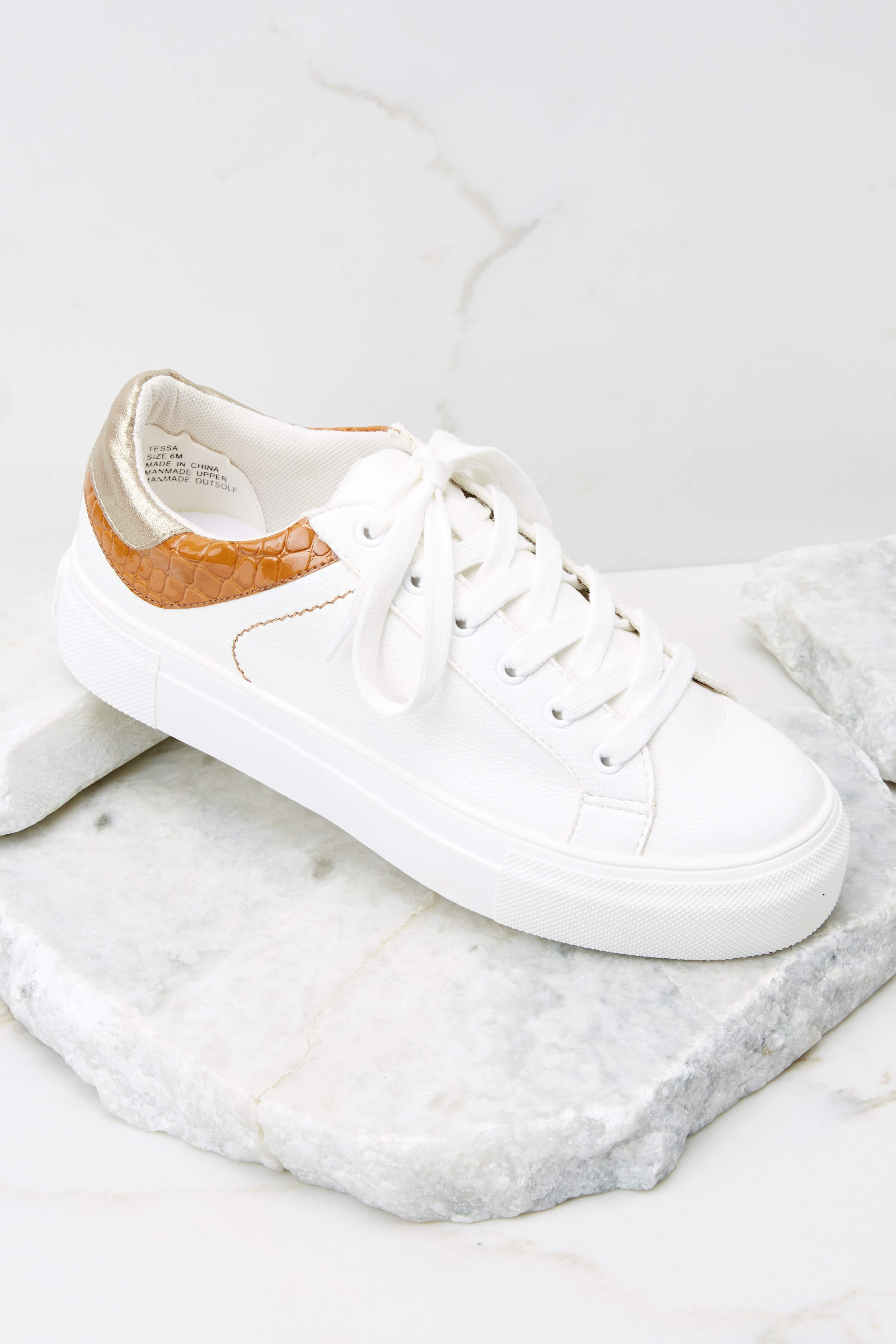 Tessa White Multi Low-Top Sneaker | Red Dress 