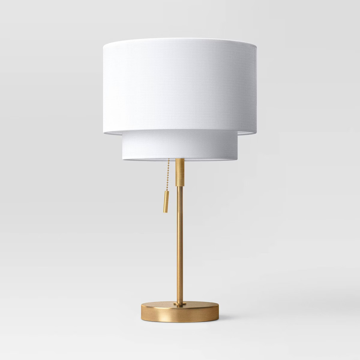 Double Shade Knurled Collection Table Lamp Gold - Threshold™ | Target