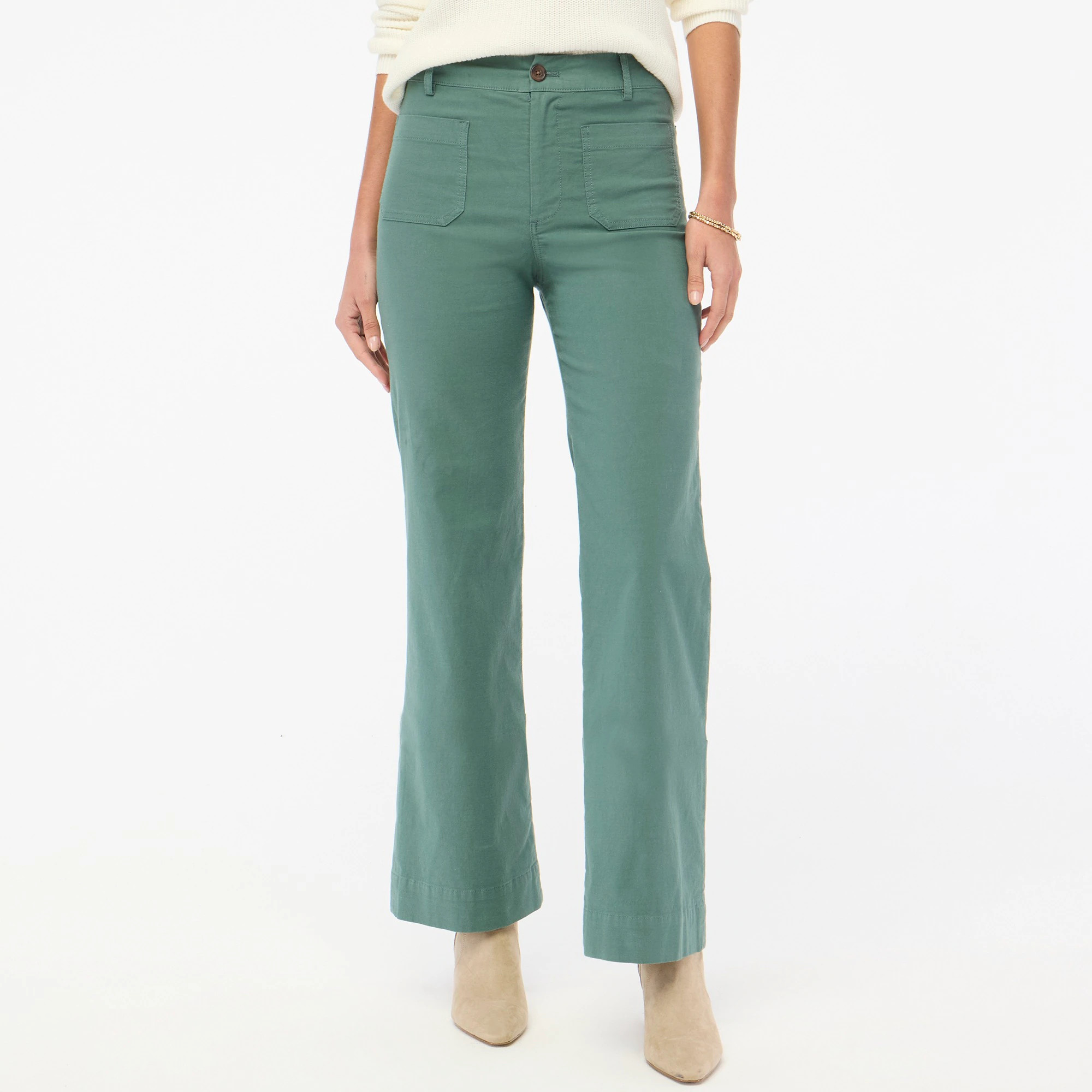 Lizzie high-rise patch-pocket wide-leg pant | J.Crew Factory