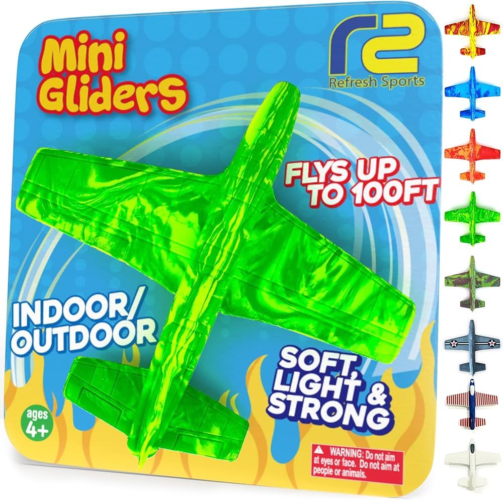 Refresh Sports Foam Airplane Kids Toy, Green, 4-11 Years, 100ft Flight Time | Amazon (US)