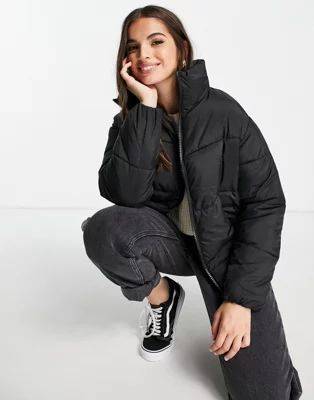 New Look boxy puffer in black | ASOS (Global)