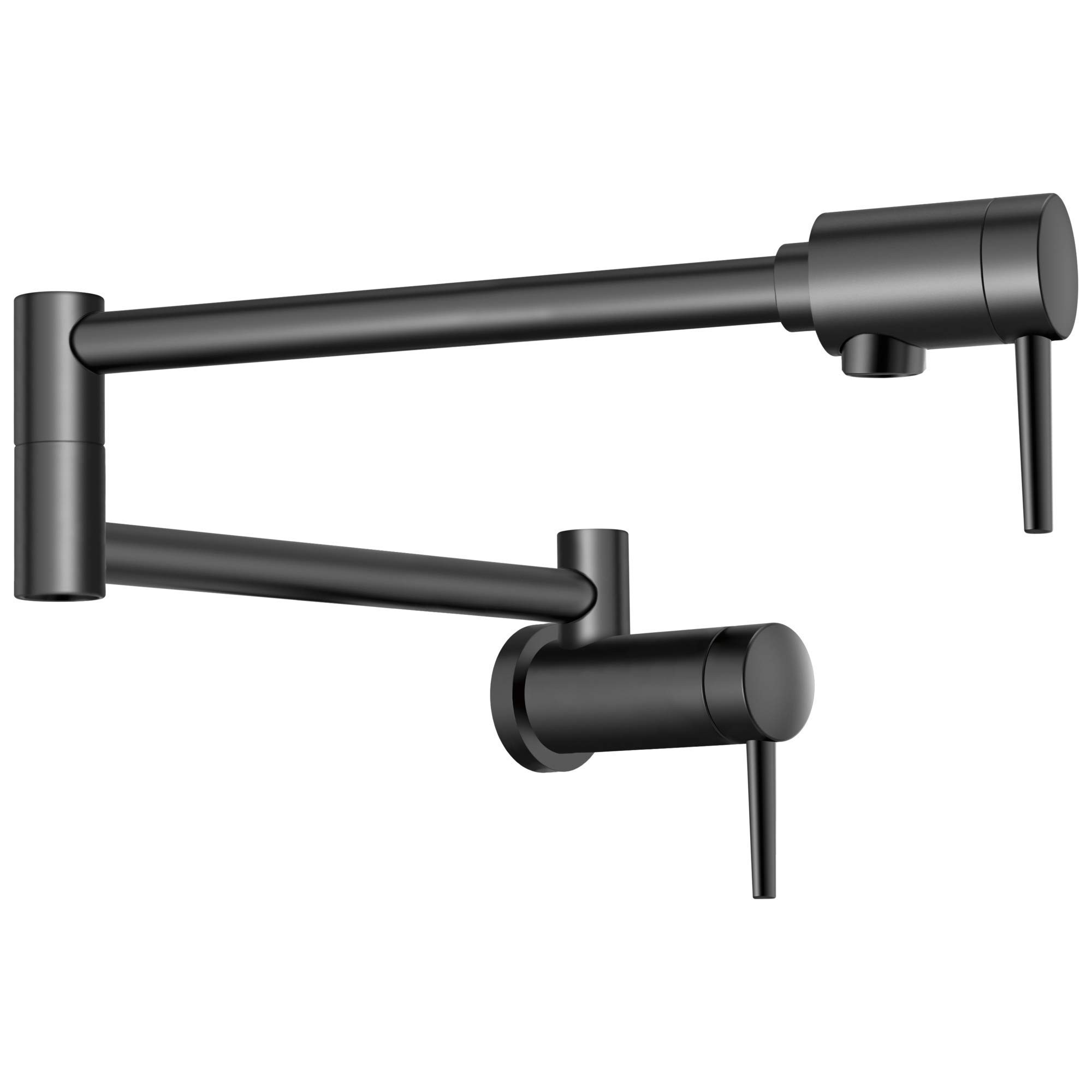 Delta Matte Black Modern Pot Filler Kitchen Faucet, Wall Mount Kitchen Faucet, Matte Black 1165LF... | Amazon (US)