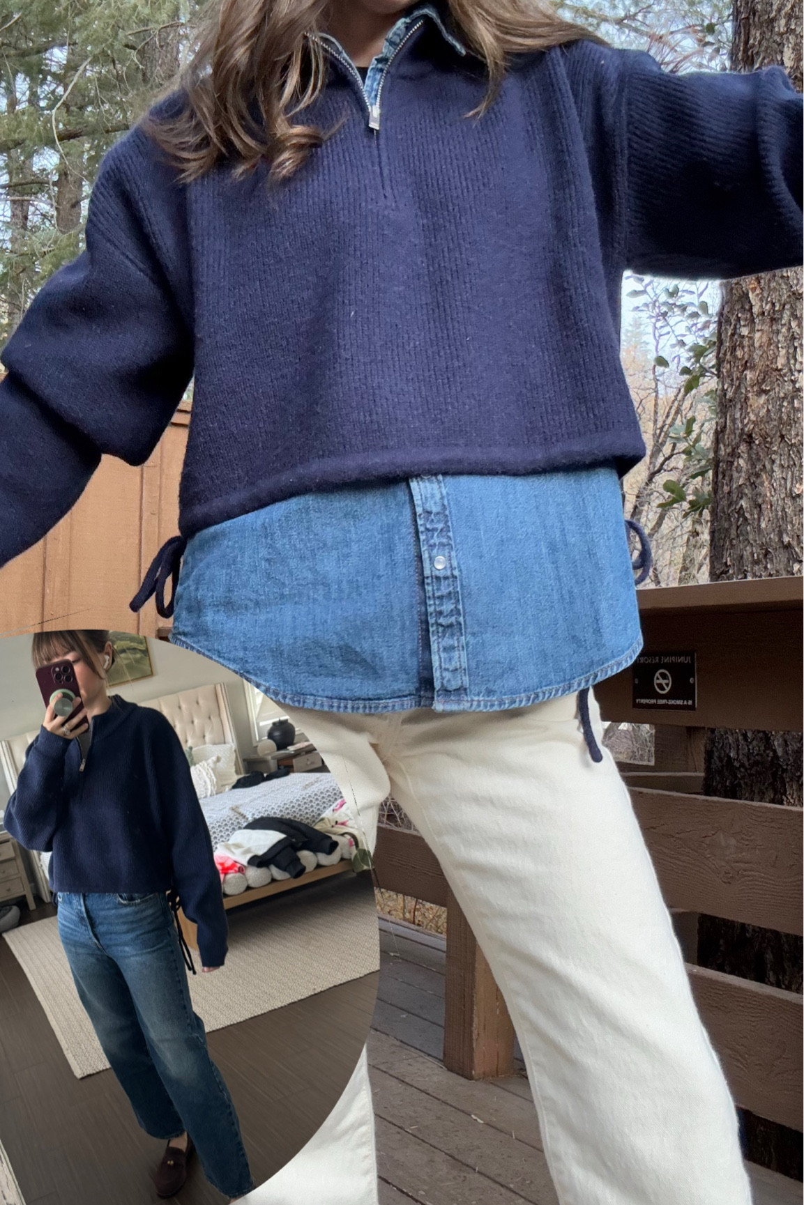 Small sweater with adjustable waist 