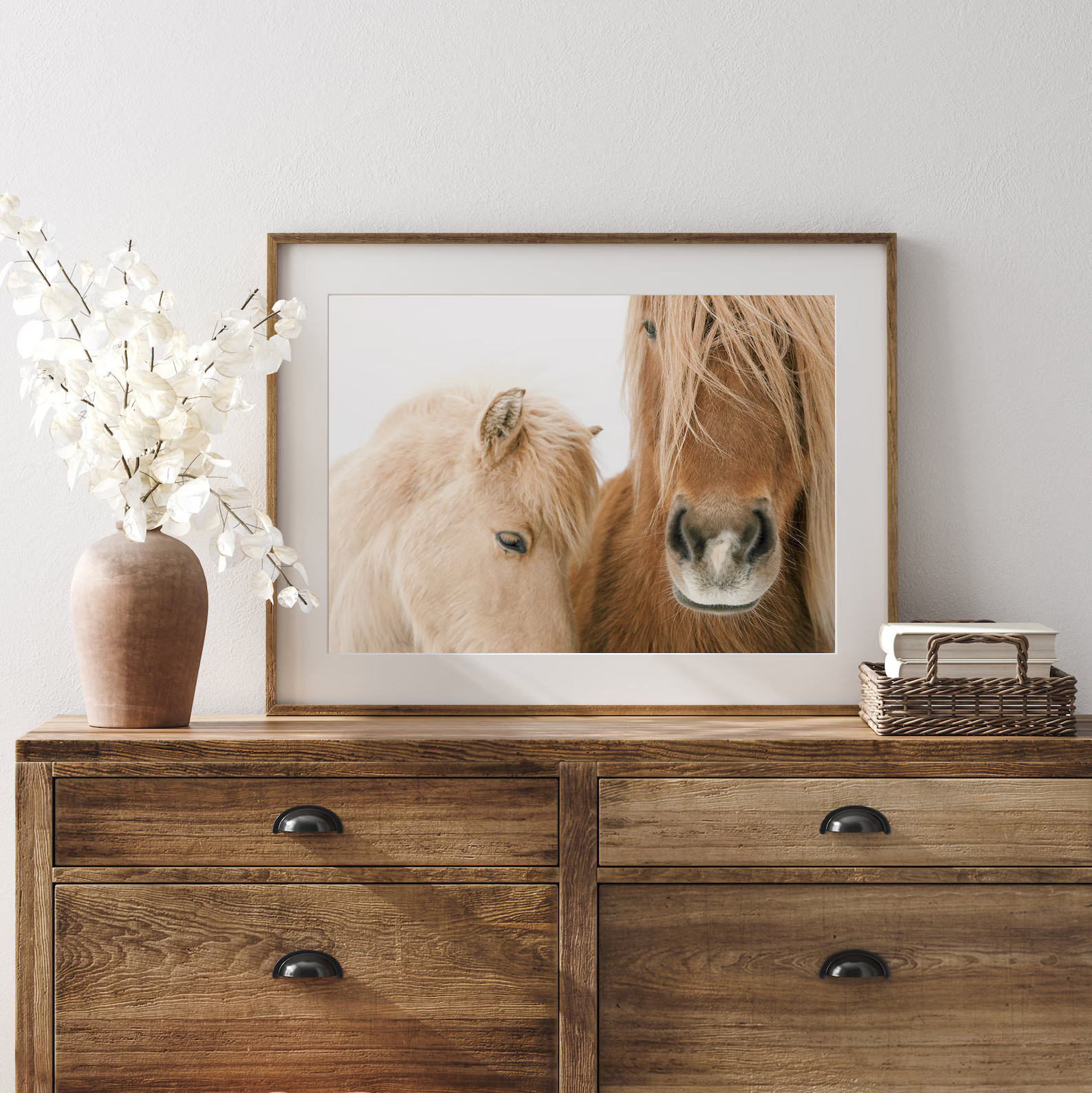 Beige Horses in Iceland, Rustic Farmhouse Print, Neutral Horse Photo, Brown and Beige Tones, Hors... | Etsy (US)