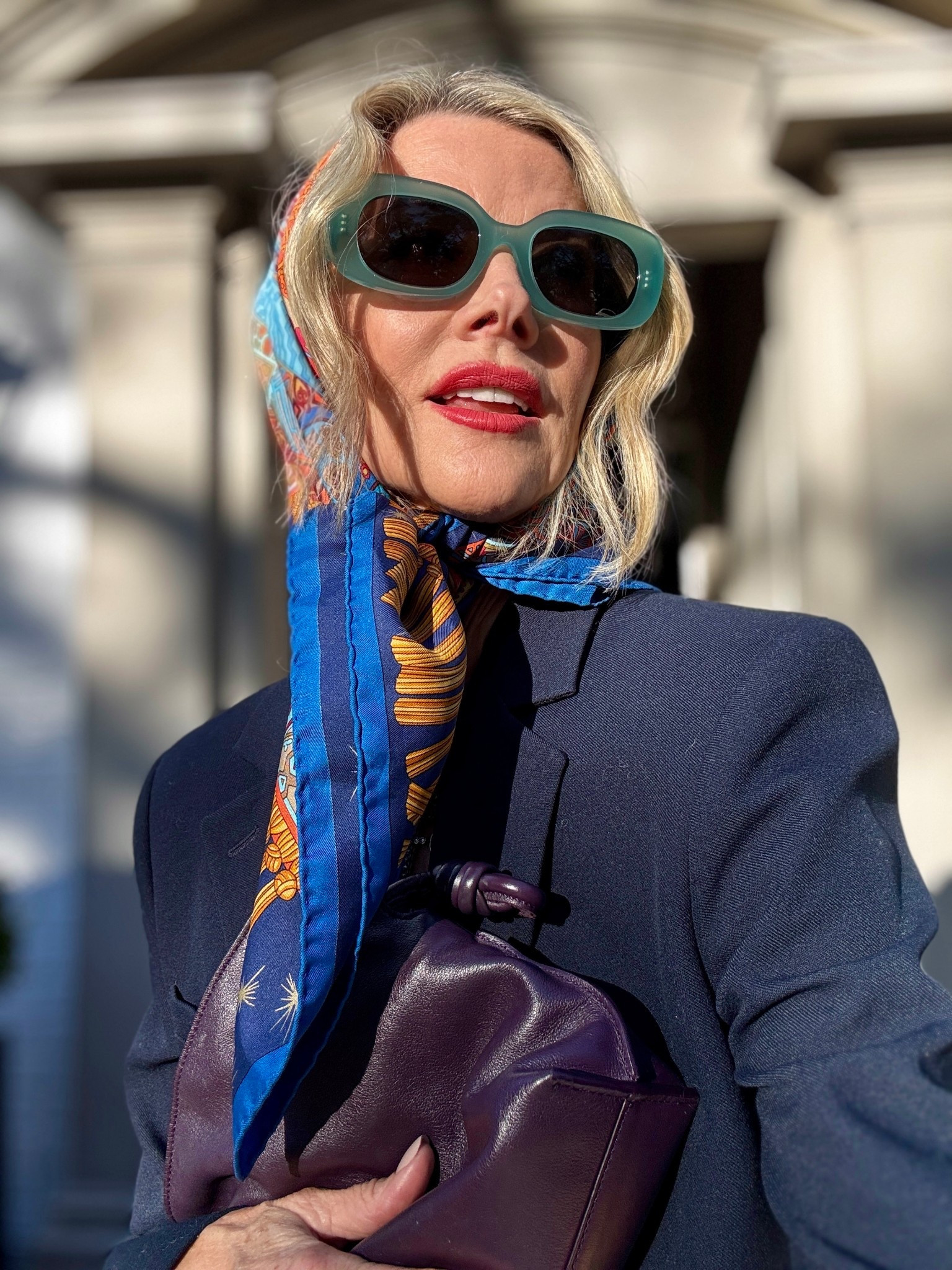 My favorite fashion accessory, a scarf. Beautiful blue blazer for classic and elegant styling..

#LTKSeasonal #LTKOver40 #LTKStyleTip