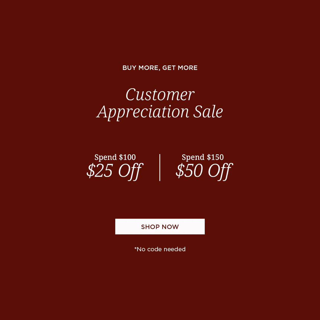 Customer Appreciation Sale:  $25 OFF $100+   $50 OFF $150+  No code needed | Colleen Rothschild Beauty