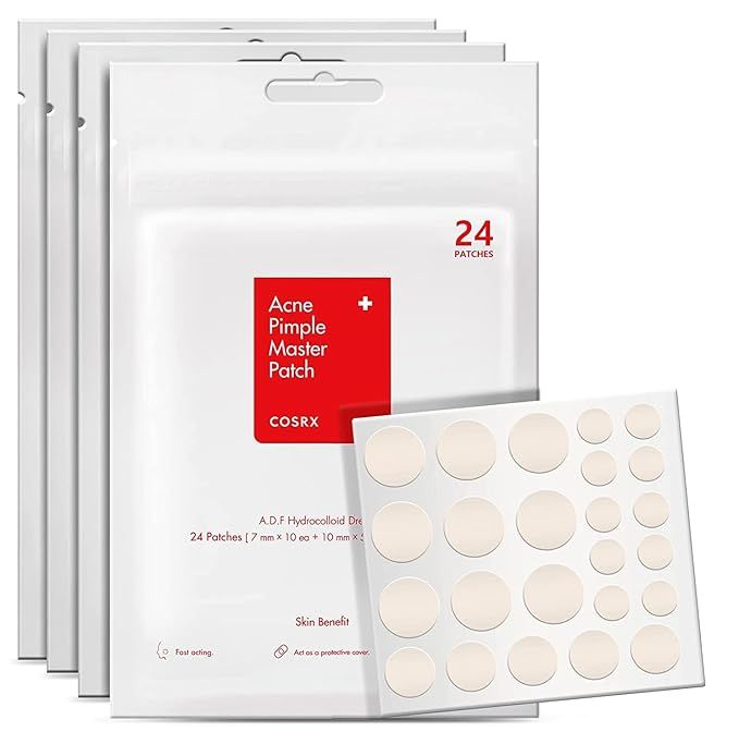 COSRX Acne Pimple Patch (96 Counts) Absorbing Hydrocolloid Original 3 Size Patches for Blemishes ... | Amazon (US)