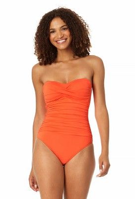 Anne Cole - Women's Twist Front Shirred One Piece Swimsuit | Target