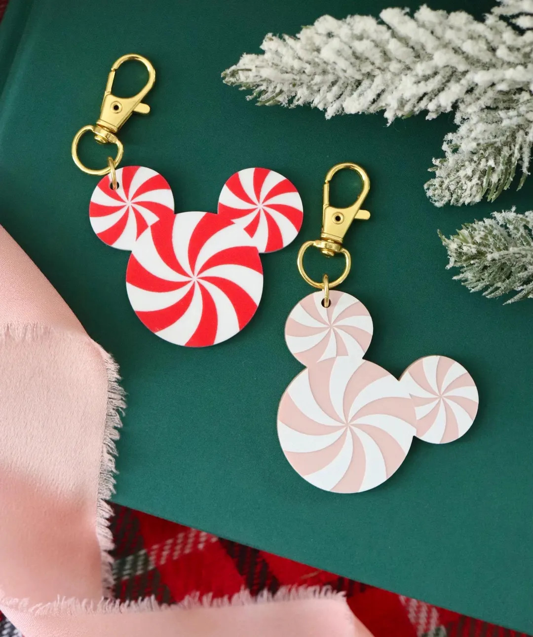 Holiday Mouse Peppermint Bag Charms/ Keychains - Etsy | Etsy (US)