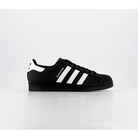 Adidas Superstar Trainers Black White Leather,Black,Black and White | Offspring (UK)