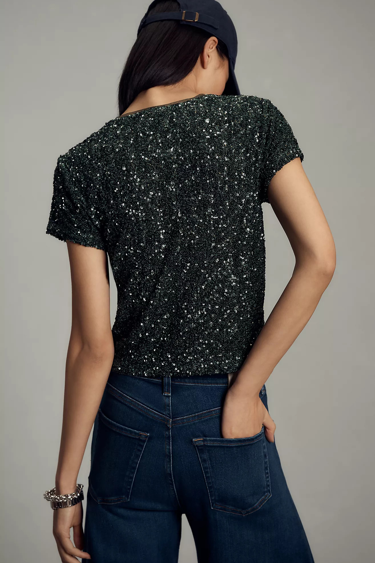 Maeve Sequin Tee | Anthropologie (US)