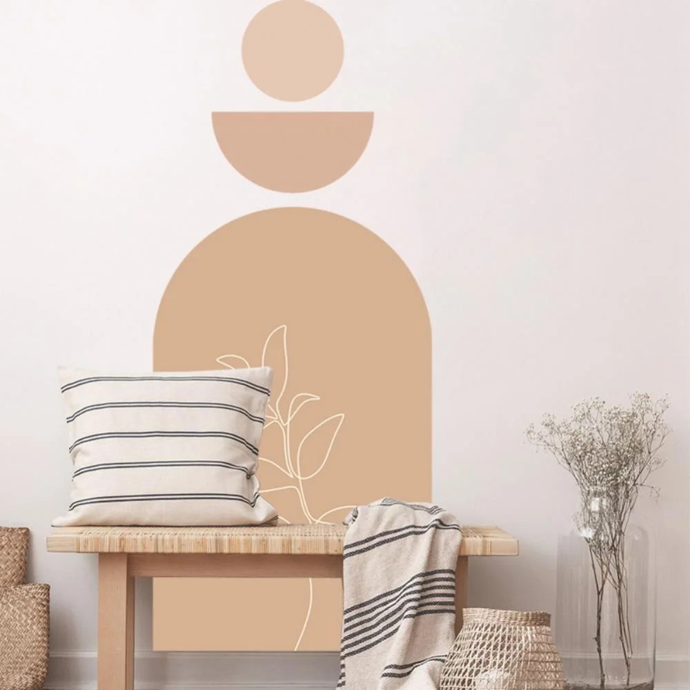 Arch Wall Decal Boho Wall Decal Peel and Stick Modern Arch Wall Stickers Wall Decor Art Murals Wa... | Walmart (US)