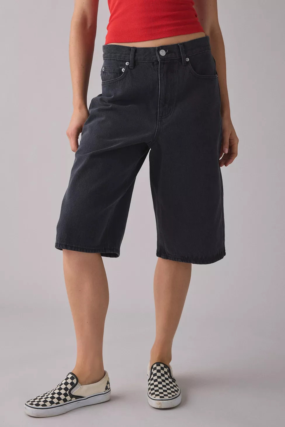 OBEY Karina Long Denim Short | Urban Outfitters (US and RoW)