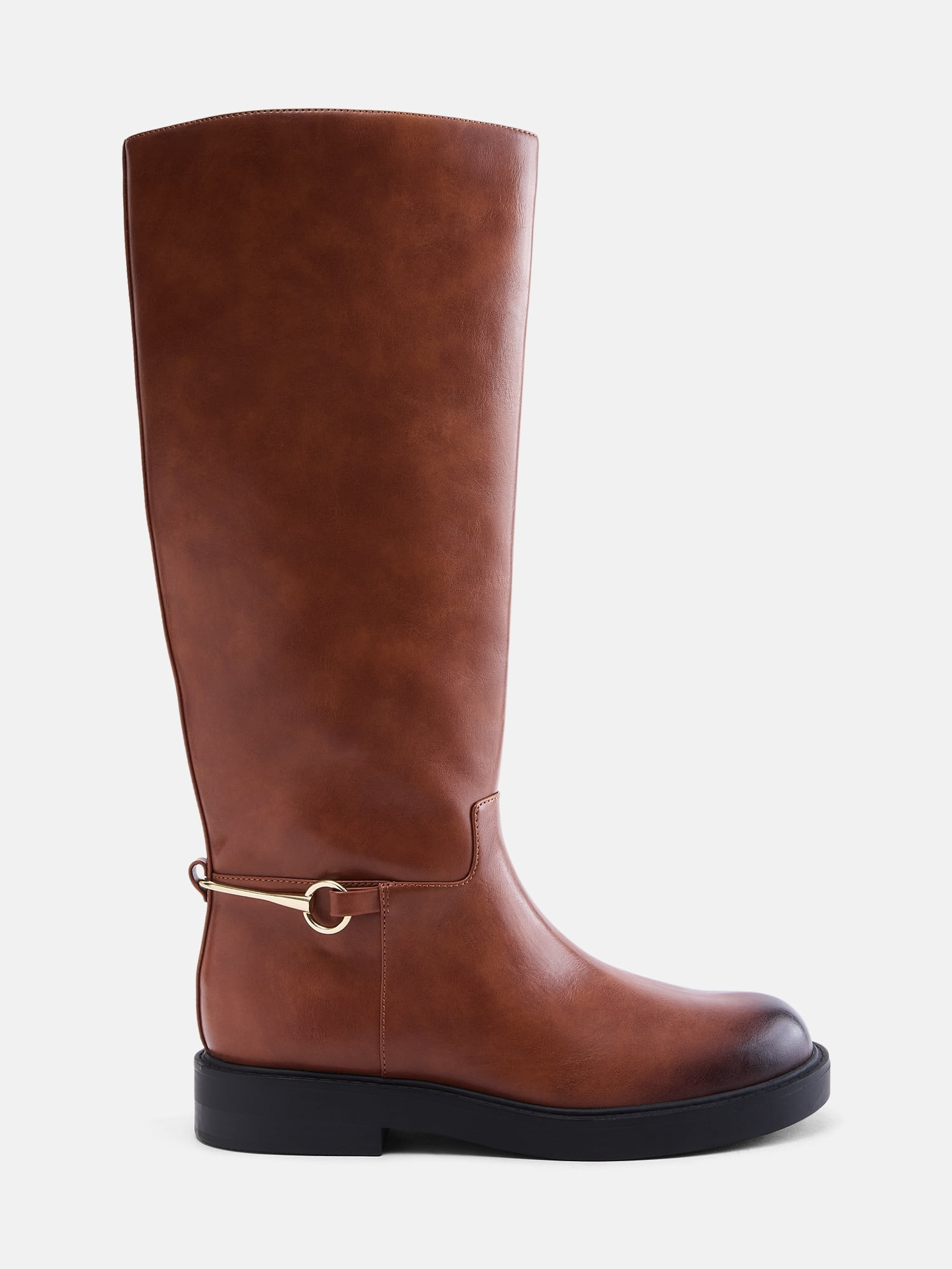 Scenario Women's Tall Faux Leather Riding Boots - Walmart.com | Walmart (US)