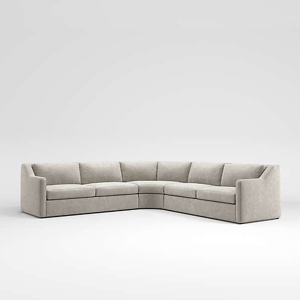 Notch 3-Piece Sectional Sofa | Crate & Barrel