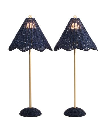 Set Of 2 30in Rattan Table Lamps | TJ Maxx