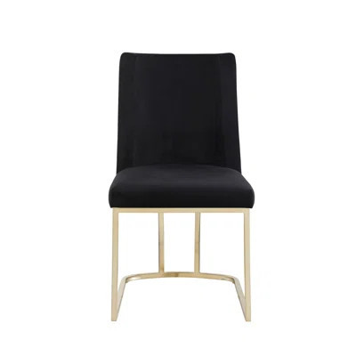 Dining Chairs, Velvet Upolstered Side Chair, Gold Metal Legs | Wayfair North America