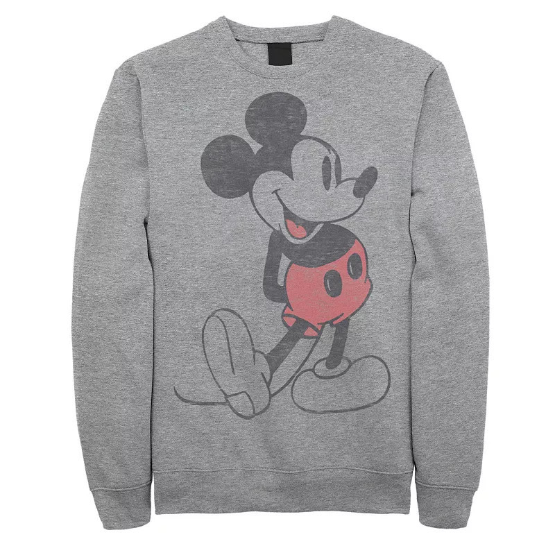 Disney's Mickey & Friends Mickey Mouse Men's Vintage Portrait Sweatshirt, Size: Medium, Athletic Grey | Kohl's