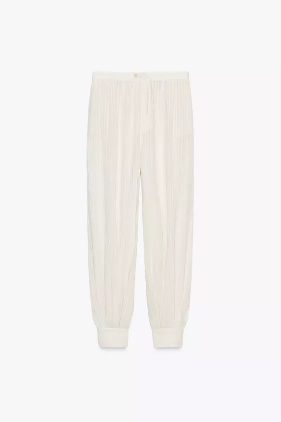 ZW COLLECTION STRIPED CUFF PANTS | Zara US